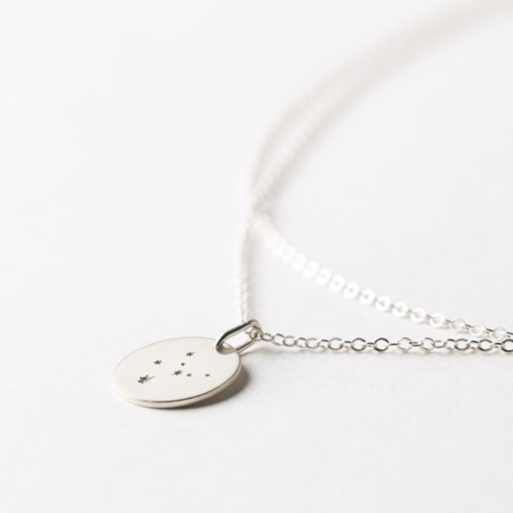 Zodiac Constellation Star Birth Charm Necklace - Picture 7 of 15